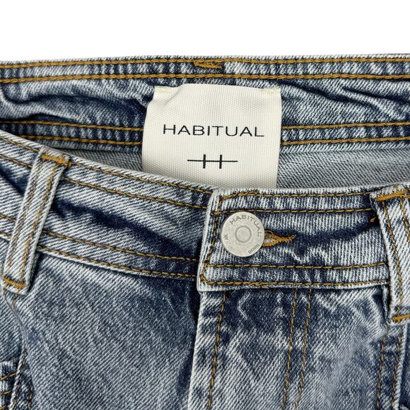 HABITUAL Front Slit Denim Midi Skirt Sz 26 - Picture 3 of 5